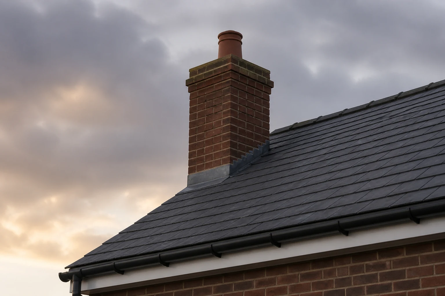 Tidy chimney stack and roofline ready for inspection
